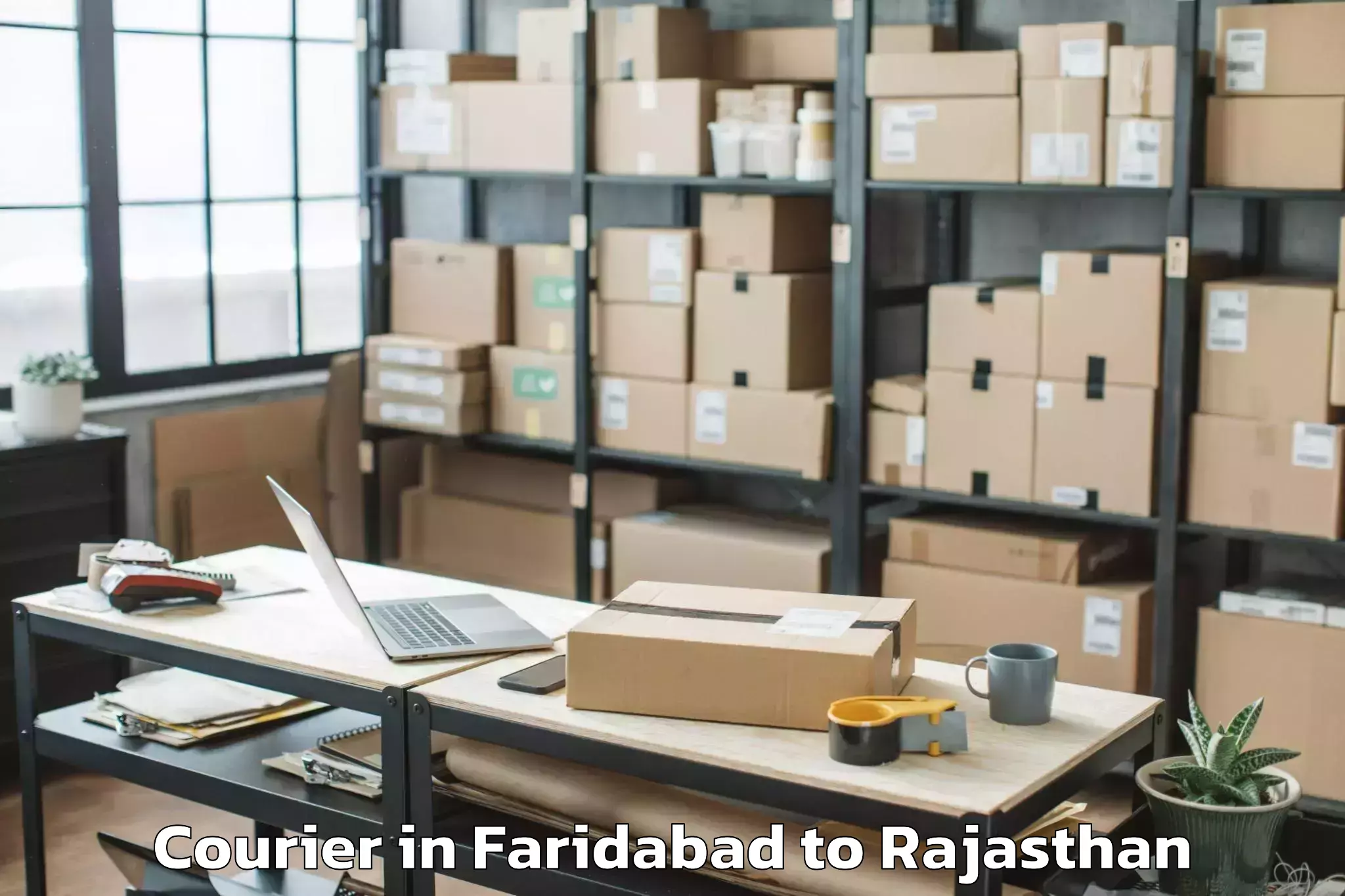 Efficient Faridabad to Opjs University Churu Courier